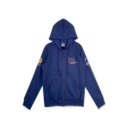 Online order for women's long-sleeved sweater jacket Customized navy blue embroidered LOGO sweater Sweater center Z572 Online order for women's long-sleeved sweater jacket Customized navy blue embroidered LOGO sweater Sweater center Z572